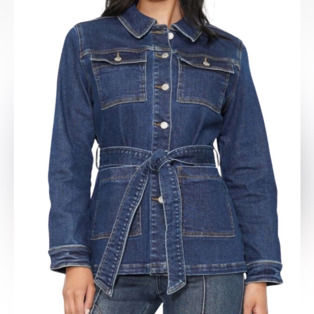 JUDY BLUE Denim Jean Utility Jacket Size Small JB7876 DK